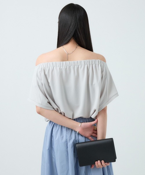 Chaos（カオス）の「Chaos(カオス)/バウカットブラウス（シャツ/ブラウス・レディース・ライトグレー/ブラック・FREE）」の18枚目の写真