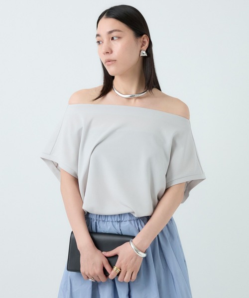 Chaos（カオス）の「Chaos(カオス)/バウカットブラウス（シャツ/ブラウス・レディース・ライトグレー/ブラック・FREE）」の22枚目の写真