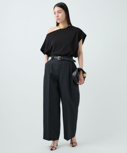 Chaos（カオス）の「Chaos(カオス)/バウカットブラウス（シャツ/ブラウス・レディース・ライトグレー/ブラック・FREE）」の4枚目の写真