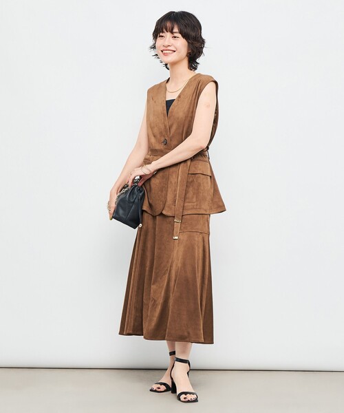 セール】《セットアップ対応》ウォッシャブルストレッチスエードフレア