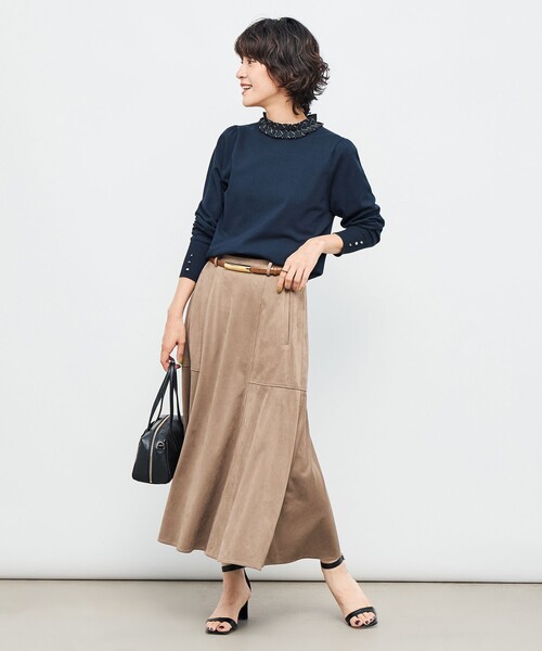 セール】《セットアップ対応》ウォッシャブルストレッチスエードフレア