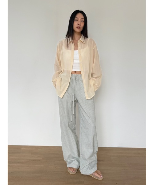 Didot.showroom(ディドット ショールーム)の「【DIDOT.】サンシェードシアーベーシックシャツ(シャツ/ブラウス・レディース・アイボリー/ブラック/クリーム/ラベンダー・FREE)」の18枚目の写真