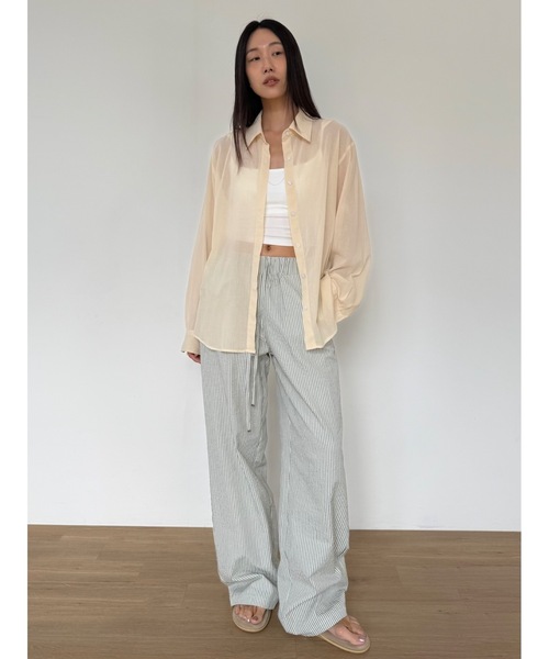 Didot.showroom(ディドット ショールーム)の「【DIDOT.】サンシェードシアーベーシックシャツ(シャツ/ブラウス・レディース・アイボリー/ブラック/クリーム/ラベンダー・FREE)」の19枚目の写真