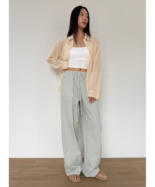 Didot.showroom(ディドット ショールーム)の「【DIDOT.】サンシェードシアーベーシックシャツ(シャツ/ブラウス・レディース・アイボリー/ブラック/クリーム/ラベンダー・FREE)」の20枚目の写真