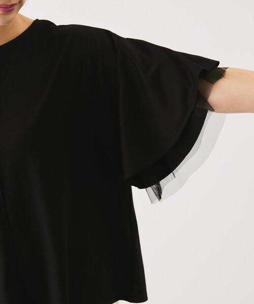 Jayro(ジャイロ)の「R/Nスムースポンチプルオーバー(Tシャツ/カットソー・レディース・ブルー/ブラック/ホワイト/チャコールグレー・M)」の18枚目の写真