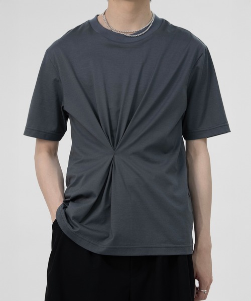 LAPIIS(ラピス)の「RAY TUCK T-SHIRT(Tシャツ/カットソー・メンズ・グレー/ブラック・LARGE/MEDIUM)」の12枚目の写真