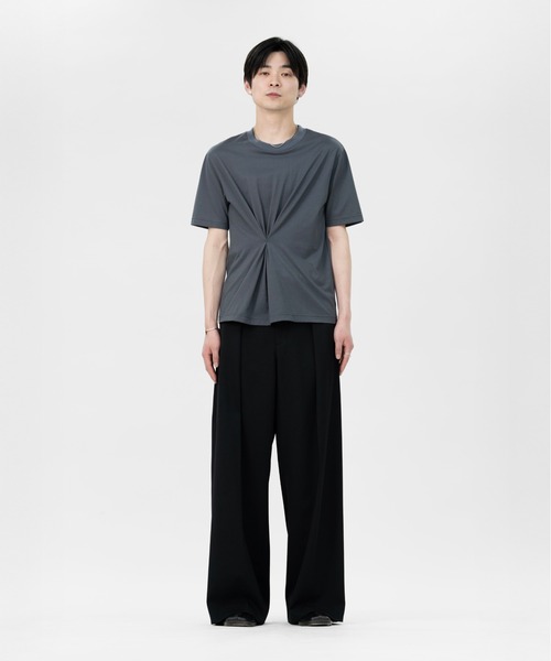 LAPIIS(ラピス)の「RAY TUCK T-SHIRT(Tシャツ/カットソー・メンズ・グレー/ブラック・LARGE/MEDIUM)」の18枚目の写真