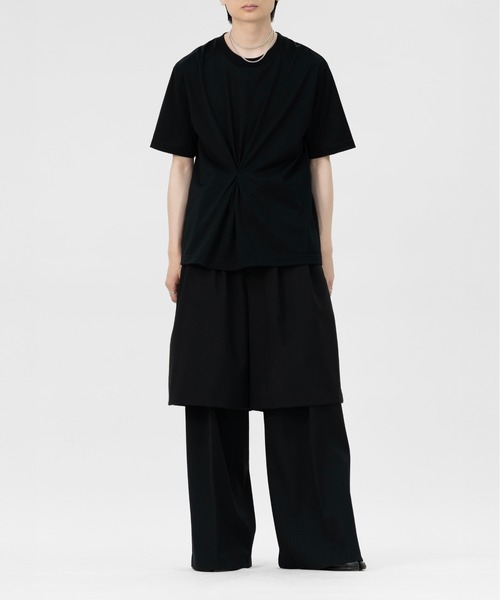 LAPIIS(ラピス)の「RAY TUCK T-SHIRT(Tシャツ/カットソー・メンズ・グレー/ブラック・LARGE/MEDIUM)」の3枚目の写真