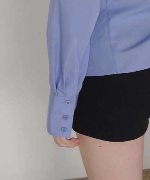 Mili affinity(ミリアフィニティー)の「ビスチェ風ダブルジップロングスリーブシャツ(シャツ/ブラウス・レディース・ブルー/ピンク/ブラック/オフホワイト・FREE)」の18枚目の写真