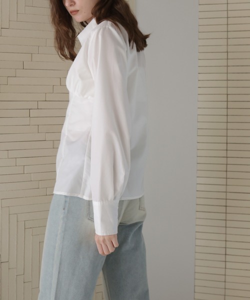 Mili affinity(ミリアフィニティー)の「ビスチェ風ダブルジップロングスリーブシャツ(シャツ/ブラウス・レディース・ブルー/ピンク/ブラック/オフホワイト・FREE)」の21枚目の写真