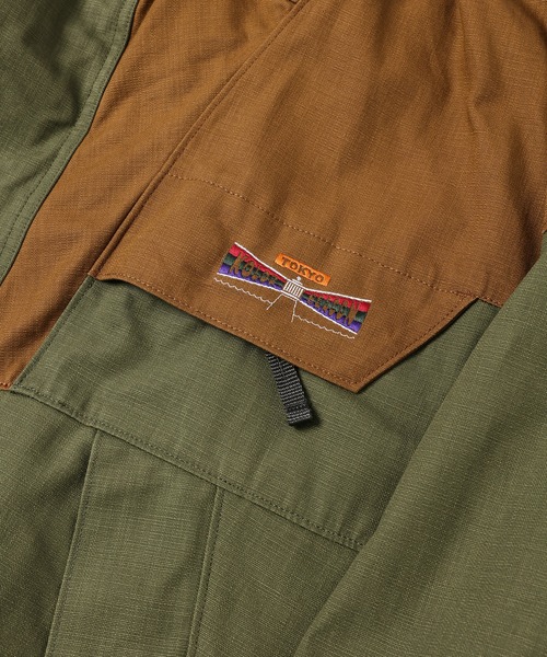 kolor / BEACON マウンテンパーカー ベージュ・オレンジ 25WBM-G07139（マウンテンパーカー）｜kolor BEACON（カラー