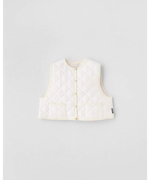 Traditional Weatherwear(トラディショナルウェザーウェア)の「ARKLEY GILET(ベスト・レディース・ブラック/アイボリー/セージグリーン・34)」の2枚目の写真