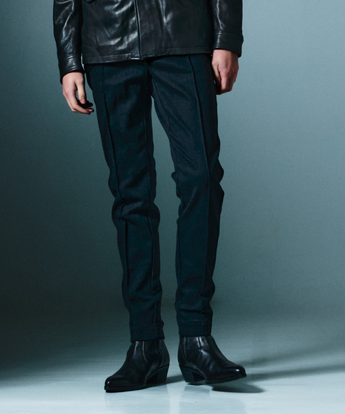 5351 POUR LES HOMMES（ゴーサンゴーイチプールオム）の「【セットアップ対応 / ストレッチ】テーパード スラックス デニム（デニムパンツ・メンズ・インディゴブルー/ブラック・44/46/48/50）」の2枚目の写真