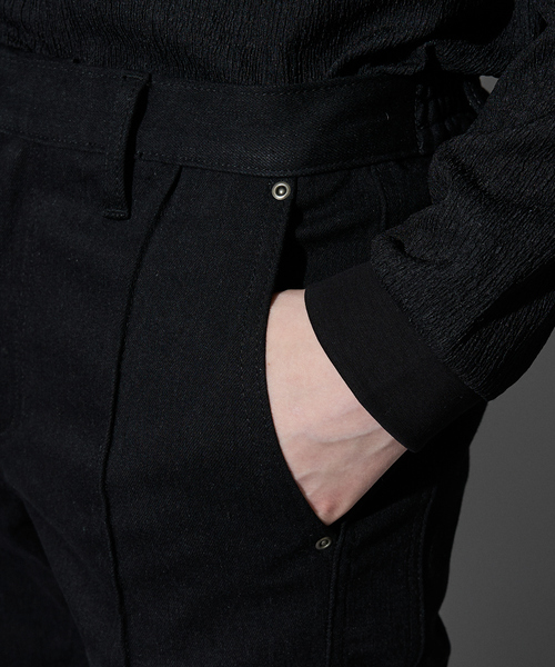 5351 POUR LES HOMMES（ゴーサンゴーイチプールオム）の「【セットアップ対応 / ストレッチ】テーパード スラックス デニム（デニムパンツ・メンズ・インディゴブルー/ブラック・44/46/48/50）」の17枚目の写真