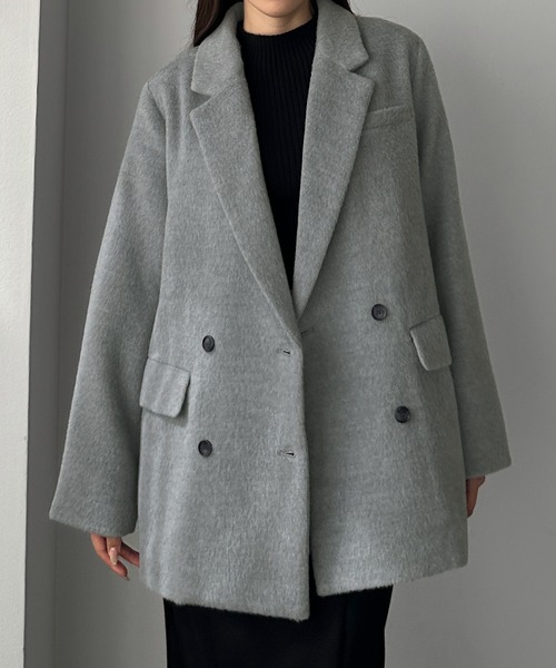 セール】シャギーテーラードジャケットコート（その他アウター