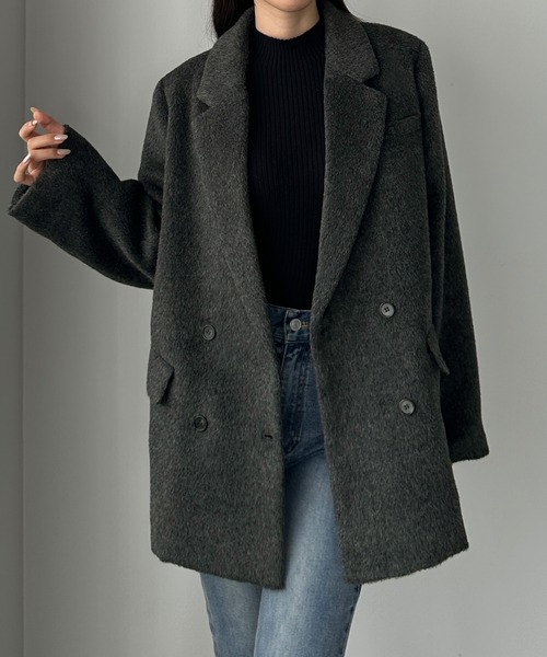 セール】シャギーテーラードジャケットコート（その他アウター
