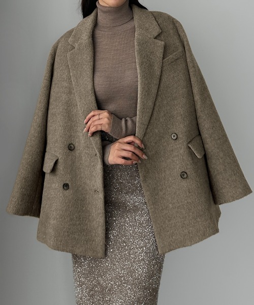 セール】シャギーテーラードジャケットコート（その他アウター