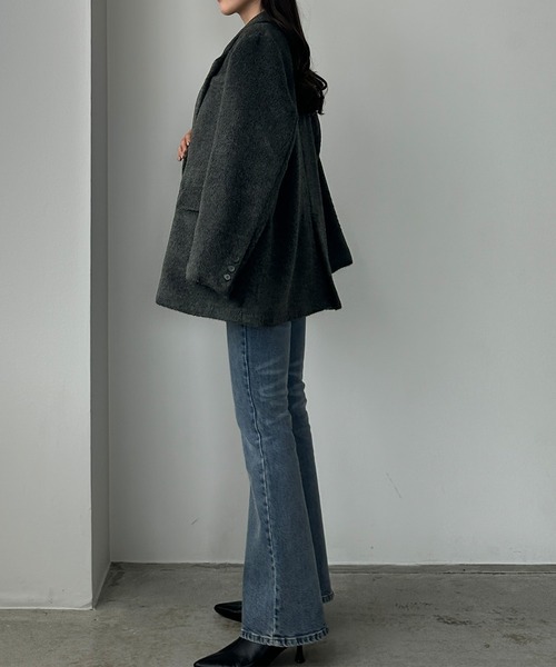 Louere（ルエレ）の「シャギーテーラードジャケットコート（その他アウター・レディース・モカ/ダークグレー/クリーム/グレー/ブラック・X-LARGE/LARGE/MEDIUM/SMALL）」の16枚目の写真