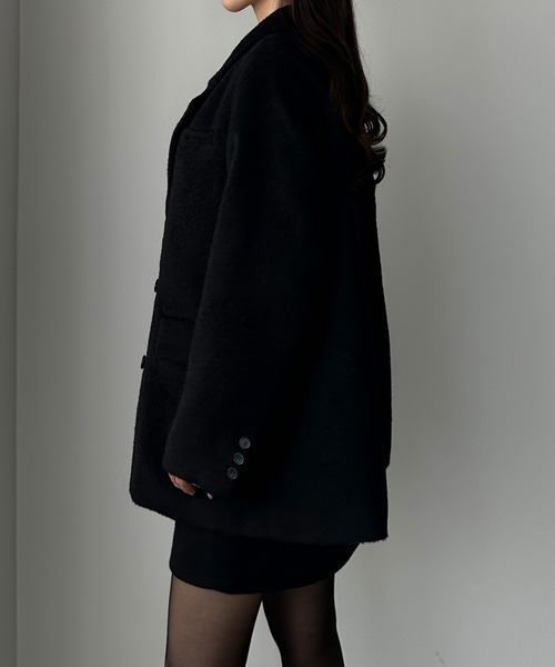 新品 24AW シャギーテーラードジャケットコート セール】シャギーテーラードジャケットコート（その他アウター