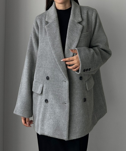 セール】シャギーテーラードジャケットコート（その他アウター