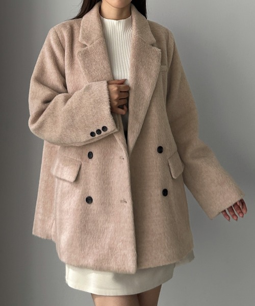 セール】シャギーテーラードジャケットコート（その他アウター