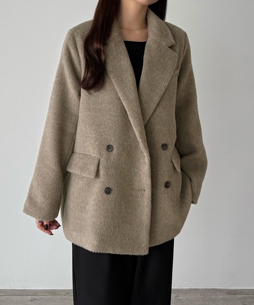 セール】シャギーテーラードジャケットコート（その他アウター