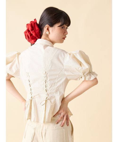 LILY BROWN（リリーブラウン）の「バリエーションリボンシュシュ（シュシュ・レディース・ドット/レッド/レオパード/オフホワイト・F）」の16枚目の写真