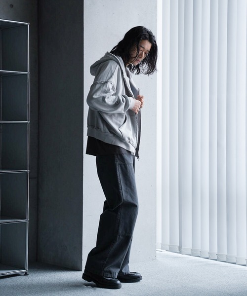 RATTLE TRAP(ラトルトラップ)の「カットオフピグメントコンパクトロゴパーカ(パーカー・メンズ・ブラック/グレー/ネイビー・S/M/L)」の21枚目の写真