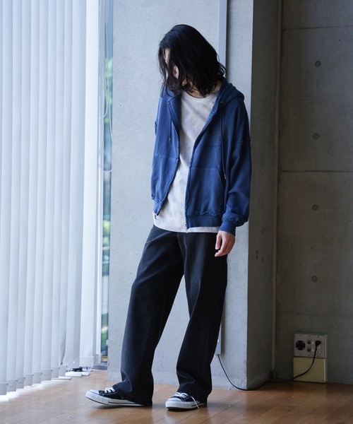 RATTLE TRAP(ラトルトラップ)の「カットオフピグメントコンパクトロゴパーカ(パーカー・メンズ・ブラック/グレー/ネイビー・S/M/L)」の14枚目の写真