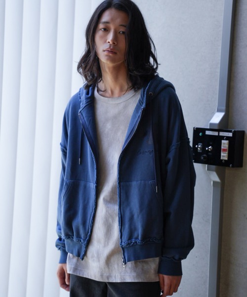 RATTLE TRAP(ラトルトラップ)の「カットオフピグメントコンパクトロゴパーカ(パーカー・メンズ・ブラック/グレー/ネイビー・S/M/L)」の15枚目の写真