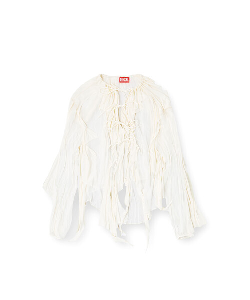 DIESEL（ディーゼル）の「ウィメンズ デザインシャツ C-LASSY（シャツ/ブラウス・レディース・オフホワイト・38/36/40/42/44）」の6枚目の写真