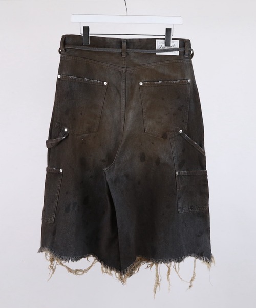 DISCOVERED（ディスカバード）の「DISCOVERED DOUBLE KNEE DENIM SHORTS（デニムパンツ・メンズ・インディゴブルー/ブラック・1/3）」の3枚目の写真