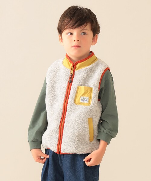 BEAMS mini(ビームスミニ)の「ボアキルト リバーシブル ベスト 2025FW(90~140cm)(ベスト・キッズ・ナチュラル/ネイビー・S(90~100)/(110~120)/(130~140))」の3枚目の写真