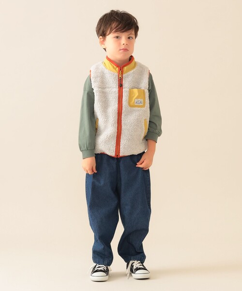 BEAMS mini(ビームスミニ)の「ボアキルト リバーシブル ベスト 2025FW(90~140cm)(ベスト・キッズ・ナチュラル/ネイビー・S(90~100)/(110~120)/(130~140))」の7枚目の写真