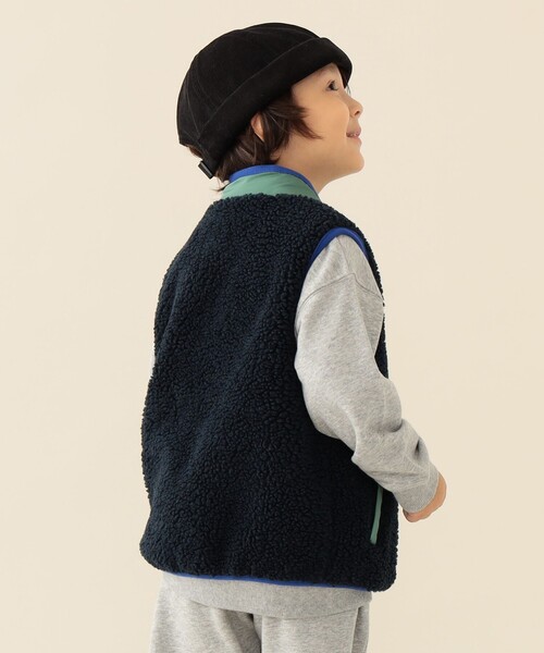 BEAMS mini(ビームスミニ)の「ボアキルト リバーシブル ベスト 2025FW(90~140cm)(ベスト・キッズ・ナチュラル/ネイビー・S(90~100)/(110~120)/(130~140))」の10枚目の写真