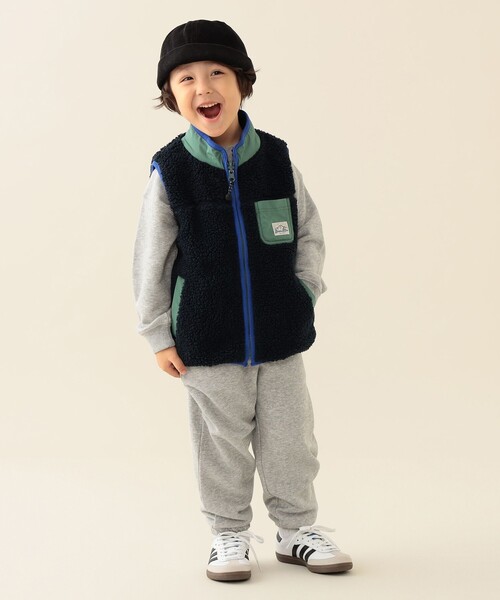 BEAMS mini(ビームスミニ)の「ボアキルト リバーシブル ベスト 2025FW(90~140cm)(ベスト・キッズ・ナチュラル/ネイビー・S(90~100)/(110~120)/(130~140))」の11枚目の写真