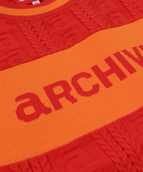 archivio(アルチビオ)の「<LADIES>ジャガードロゴケーブルニットベスト(ベスト・レディース・ホワイト/ブラック/レッド・S/M)」の14枚目の写真