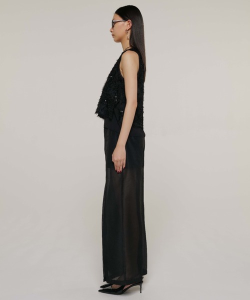 JOSE MOON(ジョゼムーン)の「LAYERED JACQUARD BLOUSE/レイヤードジャガードブラウス(シャツ/ブラウス・レディース・ホワイト/ブラック・FREE)」の15枚目の写真