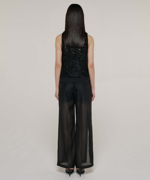 JOSE MOON(ジョゼムーン)の「LAYERED JACQUARD BLOUSE/レイヤードジャガードブラウス(シャツ/ブラウス・レディース・ホワイト/ブラック・FREE)」の16枚目の写真