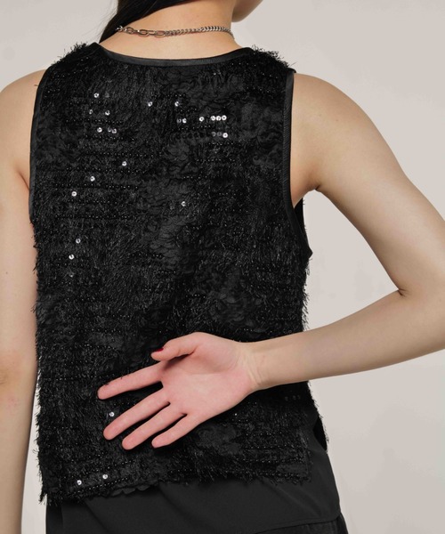 JOSE MOON(ジョゼムーン)の「LAYERED JACQUARD BLOUSE/レイヤードジャガードブラウス(シャツ/ブラウス・レディース・ホワイト/ブラック・FREE)」の13枚目の写真