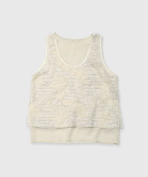JOSE MOON(ジョゼムーン)の「LAYERED JACQUARD BLOUSE/レイヤードジャガードブラウス(シャツ/ブラウス・レディース・ホワイト/ブラック・FREE)」の19枚目の写真
