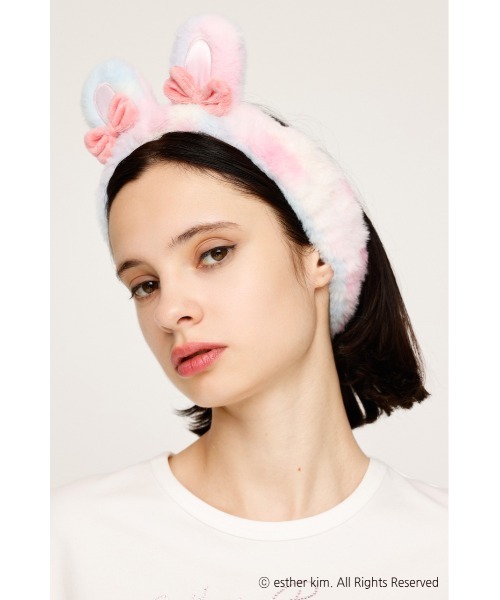 SLY（スライ）の「Esther Bunny x SLY HEADBAND エスターバニー スライ ヘアーバンド キャラクター（ヘアバンド・レディース・ピンク・FREE）」の6枚目の写真