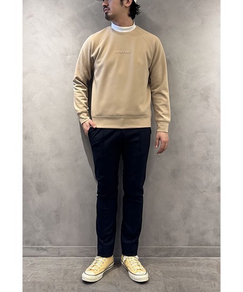 BRIEFING（ブリーフィング）の「【BRIEFING GOLF／ブリーフィングゴルフ】MEN'S MINI 3D LOGO CREWNECK（スウェット・メンズ・ベージュ・XL/L）」の2枚目の写真