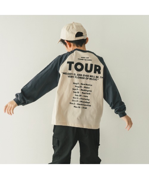 jeans-b（ジーンズベー）の「ジーンズベー NUMBER STUDIO　ロングTシャツ（Tシャツ/カットソー・キッズ・サンドベージュ/ベージュ/オフホワイト・140cm/150cm/160cm/130cm）」の7枚目の写真
