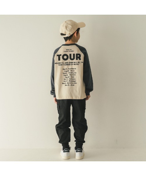 jeans-b（ジーンズベー）の「ジーンズベー NUMBER STUDIO　ロングTシャツ（Tシャツ/カットソー・キッズ・サンドベージュ/ベージュ/オフホワイト・140cm/150cm/160cm/130cm）」の6枚目の写真