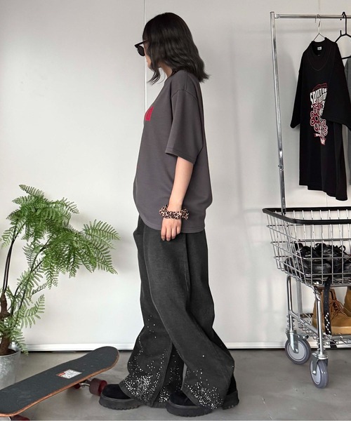 sedacle（セダクル）の「ラインストーンデニム（デニムパンツ・レディース・ライトインディゴブルー/ブラック・MEDIUM/SMALL/LARGE）」の11枚目の写真