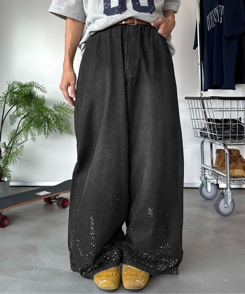 sedacle（セダクル）の「ラインストーンデニム（デニムパンツ・レディース・ライトインディゴブルー/ブラック・MEDIUM/SMALL/LARGE）」の3枚目の写真