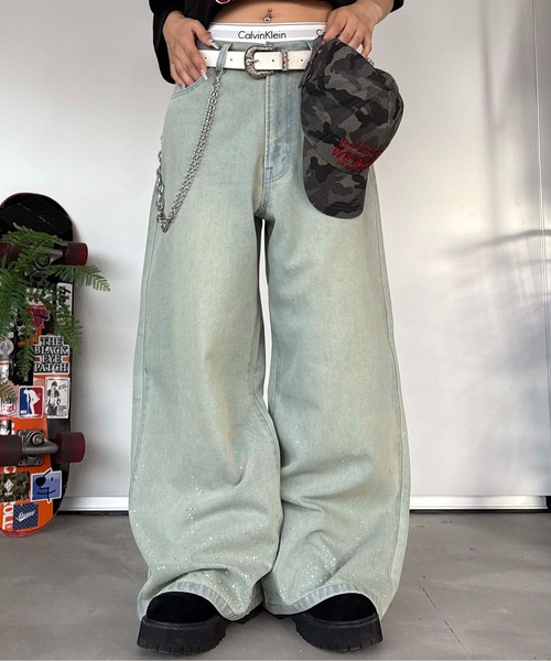 ★完売品★ラインストーンデニムパンツ セール】ラインストーンデニムパンツ/Disney（デニムパンツ