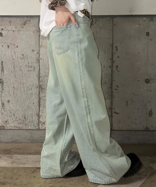 sedacle（セダクル）の「ラインストーンデニム（デニムパンツ・レディース・ライトインディゴブルー/ブラック・MEDIUM/SMALL/LARGE）」の16枚目の写真