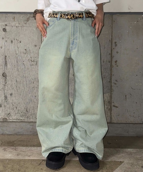 sedacle（セダクル）の「ラインストーンデニム（デニムパンツ・レディース・ライトインディゴブルー/ブラック・MEDIUM/SMALL/LARGE）」の17枚目の写真